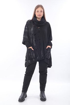تونیک سایز بزرگ مشکی زنانه Zedd+ Plus - کد 892420123
