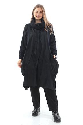 کت سایز بزرگ مشکی زنانه آستر دار Zedd+ Plus - کد 892418580