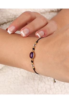 دستبند نقره مشکی زنانه 925 عیار MEKS PRIVE - کد 892471759