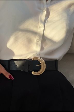 کمربند مشکی زنانه چرم مصنوعی Cholyn - کد 893718441