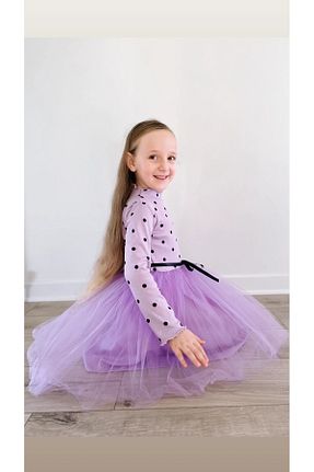 لباس بنفش بچه گانه بافتنی Şirin Şeyler Butiği - کد 893732076