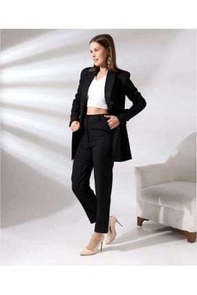 ست بالاتنه و پائین تنه مشکی زنانه بافتنی TANISA - کد 892476956