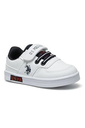 کفش اسنیکر سفید بچه گانه چسبی U.S. Polo Assn. - کد 657283124