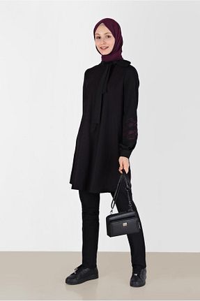 تونیک حجاب بنفش زنانه مخلوط پلی استر TRENDTESETTÜR - کد 892510134