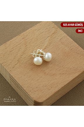 گوشواره مروارید سفید مروارید آب شیرین DAKANA JEWELLERY - کد 875726359