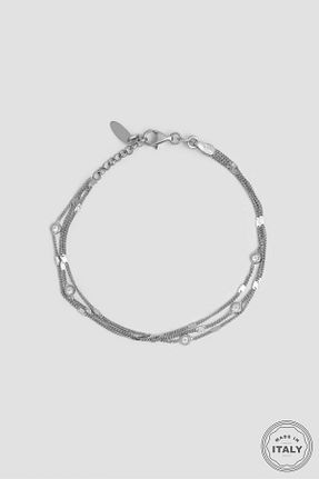 دستبند نقره سفید زنانه 925 عیار So Chic - کد 782503330