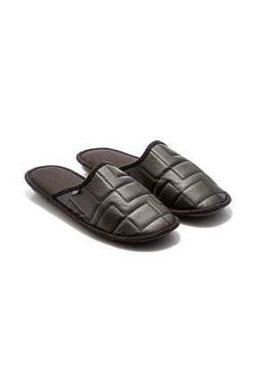 دمپائی خانگی مشکی مردانه چرم مصنوعی Twigy - کد 892572751