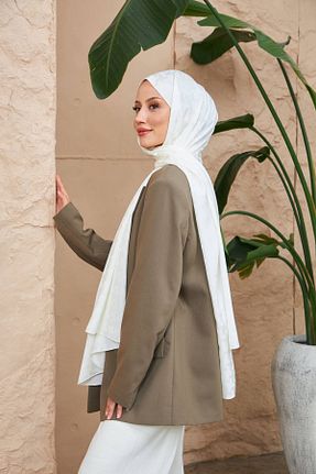 دستمال گردن نباتی زنانه مخلوط پلی استر İpekhan - کد 892644368