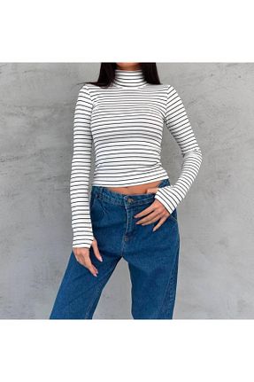 بادی سفید زنانه یقه ماهیگیر emily store - کد 892578496