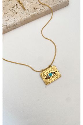 گردنبند استیل ( فولاد ) طلائی زنانه استیل (فولاد) Sacha Accessories - کد 892556683