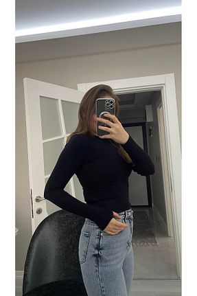 بلوز مشکی زنانه ساده SUB Butik - کد 892594866