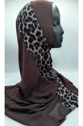 شال قهوه ای زنانه شیفون Differenza - کد 892646151