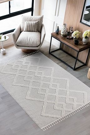 فرش بژ آنتی آلرژی SANRUGS Home & Living - کد 862330141