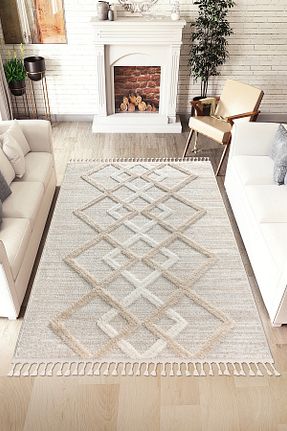 فرش بژ آنتی آلرژی SANRUGS Home & Living - کد 860028667