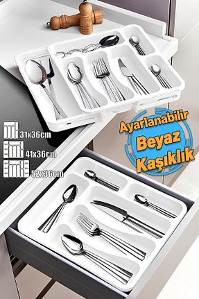 جای قاشق سفید پلاستیک Badem10 - کد 890667667
