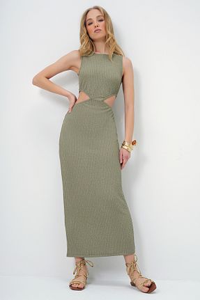 لباس خاکی زنانه بافتنی Trend Alaçatı Stili - کد 891517786