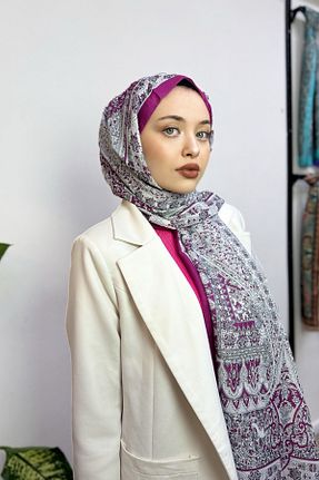 شال صورتی زنانه پنبه ای hkpolo - کد 892571993