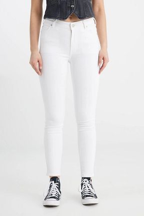 شلوار سفید زنانه پنبه ای Lee Cooper - کد 892641877