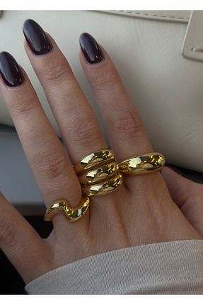 انگشتر جواهر طلائی زنانه پوشش لاکی KİLİGİSTANBUL - کد 890639725