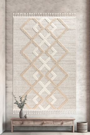 فرش بژ آنتی آلرژی SANRUGS Home & Living - کد 860028667