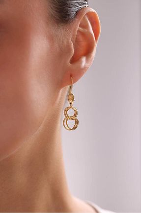 گوشواره طلا زرد زنانه 22 عیار Tufanlar Kuyumculuk - کد 844557472