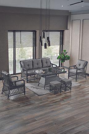 ست باغچه طوسی خیزران Evdemo - کد 892406960