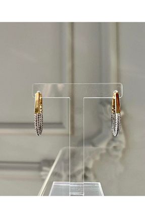 گوشواره جواهر طلائی زیرکن Serenity Atelier - کد 666774839