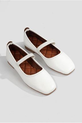 بابت سفید زنانه چرم مصنوعی ayselin moda - کد 892409559