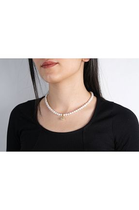 گردنبند مروارید سفید مروارید فرهنگی Nefel Design - کد 892707387