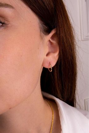 گوشواره طلا طلائی زنانه 14 عیار Tufanlar Kuyumculuk - کد 769913065