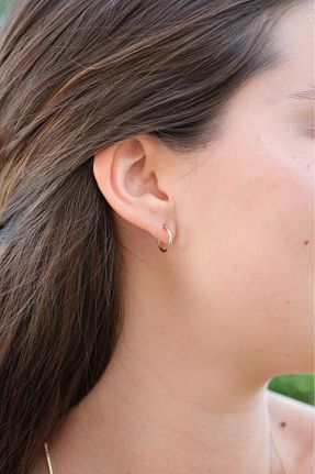 گوشواره طلا طلائی زنانه 14 عیار Tufanlar Kuyumculuk - کد 339689376