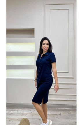 لباس سرمه ای زنانه بافت KILIÇ MODA - کد 892725000