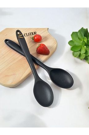 قاشق و چنگال و کارد مشکی 1 نفره elfnur - کد 891602630