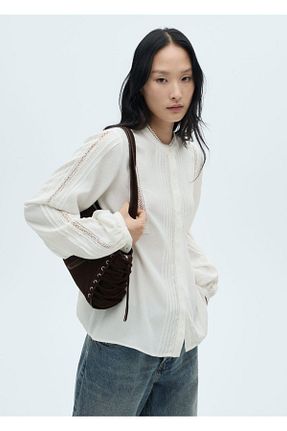 بلوز سفید زنانه ساده MANGO - کد 892736934