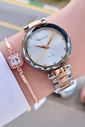 ساعت مچی طوسی زنانه 31-35 میلی متر Ferrucci - کد 99533660