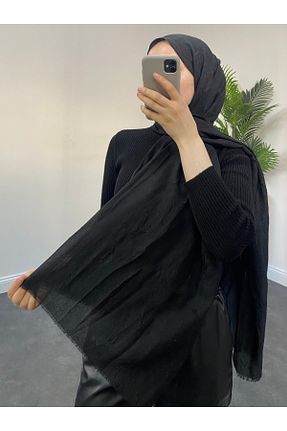 شال مشکی زنانه پنبه ای Liyase Moda - کد 892757306