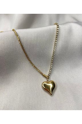 گردنبند استیل ( فولاد ) طلائی استیل (فولاد) Disba Accesories - کد 892778863