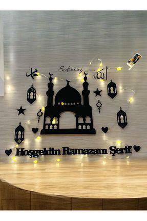 محصول دکوراسیون دیوار مشکی چوب evdeucuz - کد 892785692