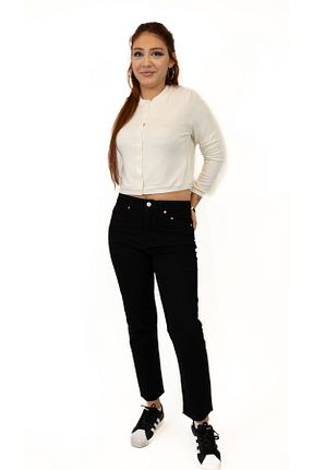 شلوار جین مشکی زنانه پاچه پهن Butic - کد 884020029