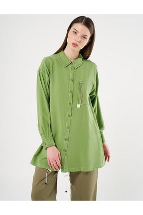 تونیک حجاب سبز زنانه ویسکون Kayra - کد 892794443