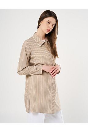 تونیک حجاب بژ زنانه بافتنی Kayra - کد 892794448