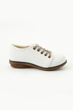 کفش کلاسیک سفید زنانه پاشنه کوتاه (1 - 4 سانتی متر) Gökçe Shoes - کد 894198549