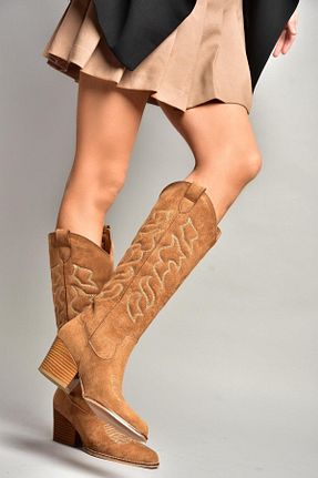 چکمه قهوه ای زنانه چرم مصنوعی Fox Shoes - کد 880198435