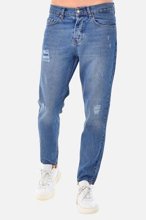 شلوار جین آبی مردانه پاچه کوتاه CEDY DENIM - کد 234450202