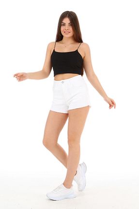 شلوارک و برمودا سفید زنانه فاق بلند CEDY DENIM - کد 282426083