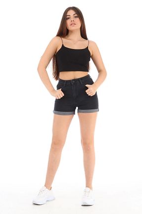 شلوارک و برمودا طوسی زنانه فاق بلند CEDY DENIM - کد 282433653