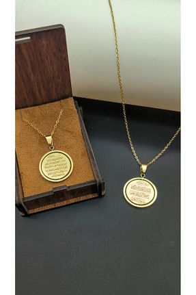 گردنبند استیل ( فولاد ) زرد زنانه استیل (فولاد) Satürn Silver Kuyumculuk - کد 892848724