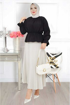 بلوز حجاب مشکی زنانه پنبه ای CNG MODA - کد 892855639