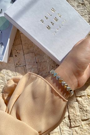 دستبند استیل (فولاد) زرد زنانه استیل (فولاد) PALMMAMA - کد 892862576