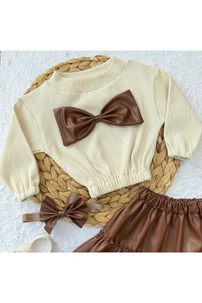ست نوزادی قهوه ای بچه گانه پنبه ای AKİF GİYİM - کد 892373044